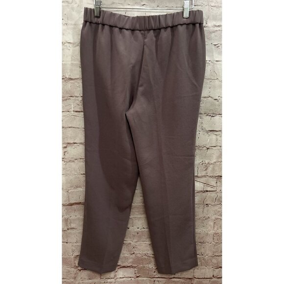 Aritzia Wilfred Darontal Pull On Pant Taupe Crepe Size 8 Pockets Elastic Waist - Picture 3 of 4